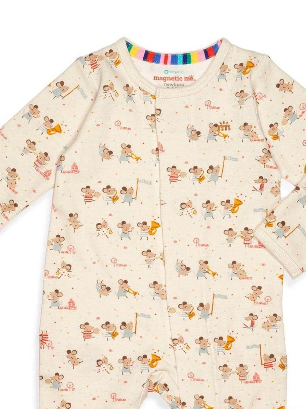 Magnetic Me Cream Mouse Print One-Piece